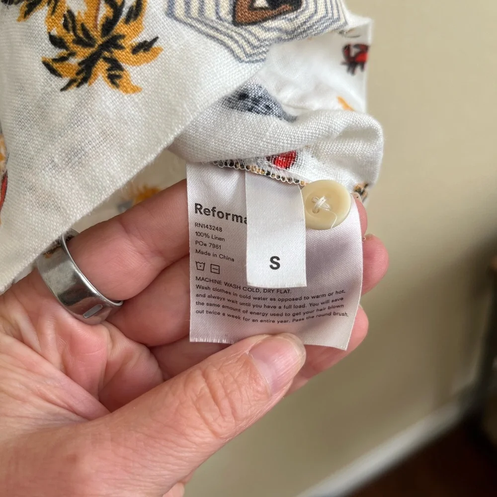 Reformation Linen Holiday Shirt
